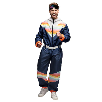 Feestbazaar Ski Outfit Snow Dude Retro Blauw