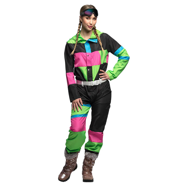 Feestbazaar Skipak 80's Babe Zwart Neon