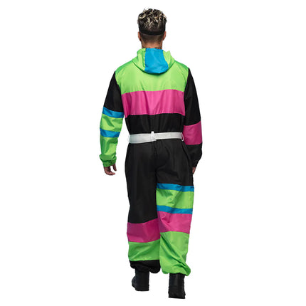 Feestbazaar Skipak 80's Dude Zwart Neon