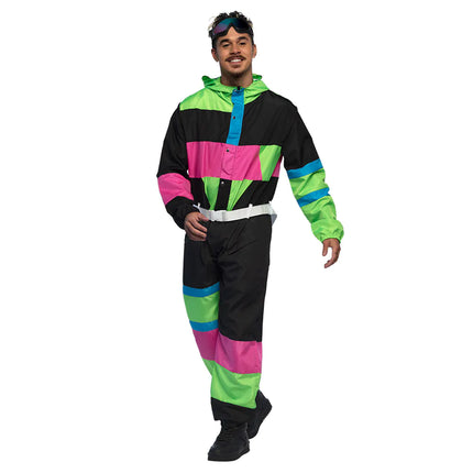 Feestbazaar Skipak 80's Dude Zwart Neon