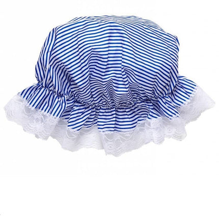 Feestbazaar Slaapmuts kort blauw/wit gestreept