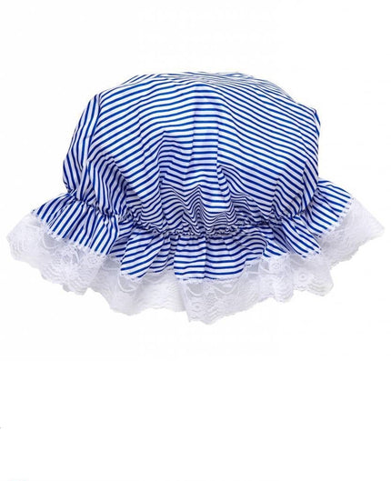 Feestbazaar Slaapmuts kort blauw/wit gestreept