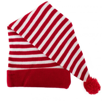 Feestbazaar Slaapmuts lang rood/wit