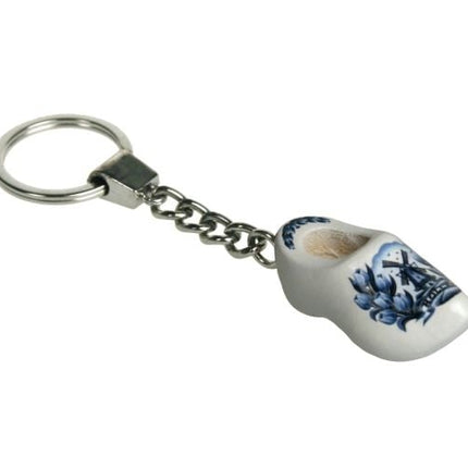 Feestbazaar Sleutelhanger 1 klompje Delftsblauw Tulp 4cm