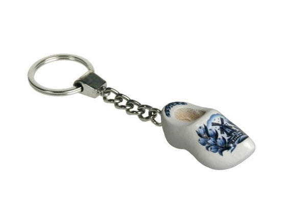 Feestbazaar Sleutelhanger 1 klompje Delftsblauw Tulp 4cm
