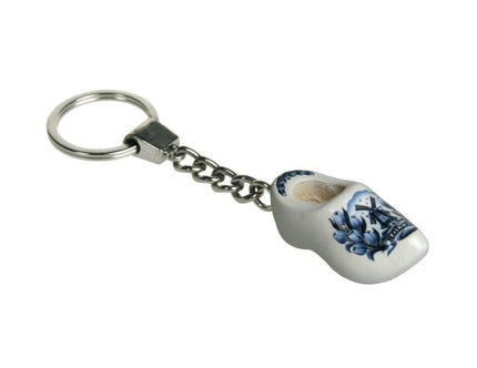 Feestbazaar Sleutelhanger 1 klompje Delftsblauw Tulp 4cm