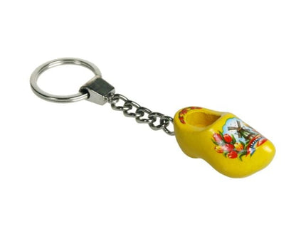 Feestbazaar Sleutelhanger 1 klompje geel 4cm