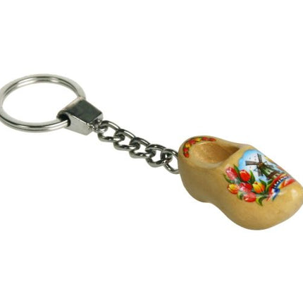 Feestbazaar Sleutelhanger 1 klompje Gelakt Tulp 4cm