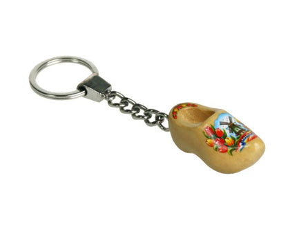 Feestbazaar Sleutelhanger 1 klompje Gelakt Tulp 4cm