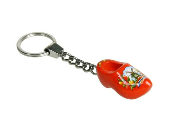 Feestbazaar Sleutelhanger 1 klompje oranje 4cm