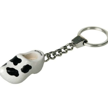 Feestbazaar Sleutelhanger klompje enkel koe 4cm