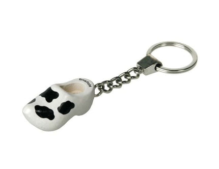 Feestbazaar Sleutelhanger klompje enkel koe 4cm