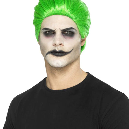 Feestbazaar Slicked Trickster Pruik Groen