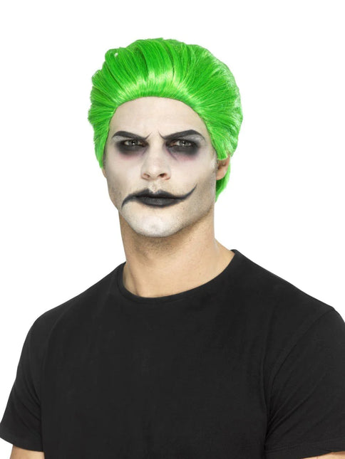 Feestbazaar Slicked Trickster Pruik Groen