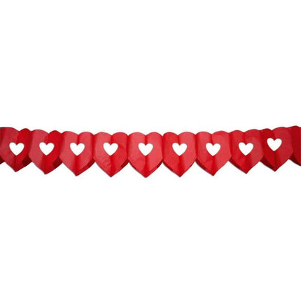 Feestbazaar Slinger Dubbel Hart Rood