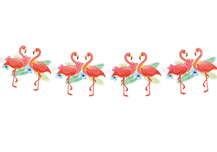 Feestbazaar Slinger Flamingo Hawaii (3m)