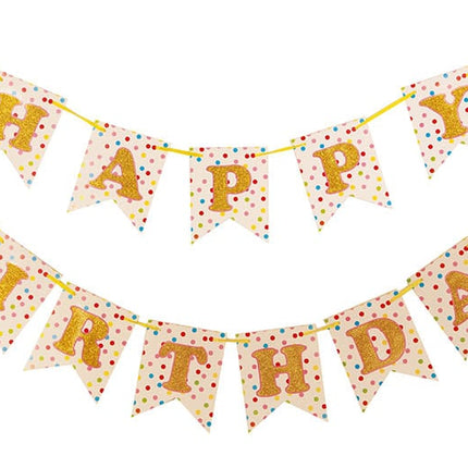 Feestbazaar Slinger Happy Birthday Confetti