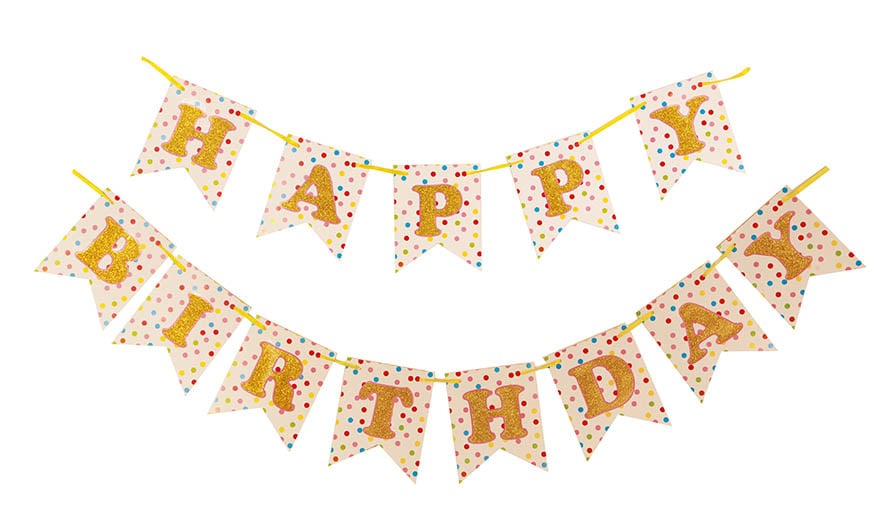Feestbazaar Slinger Happy Birthday Confetti