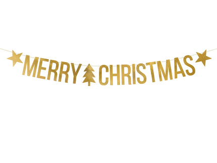 Feestbazaar Slinger Merry Christmas goud