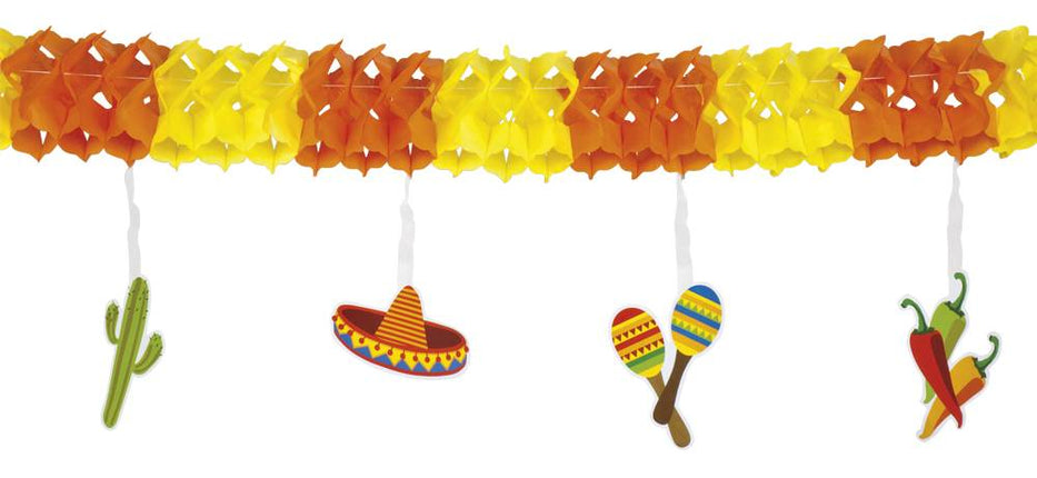 Feestbazaar Slinger met onderhangers Fiesta (4 m)