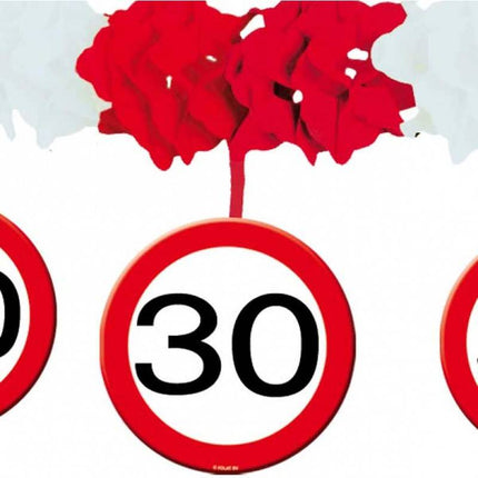 Feestbazaar Slinger onderhanger verkeersbord 30