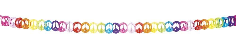 Feestbazaar Slinger Peace gekleurd