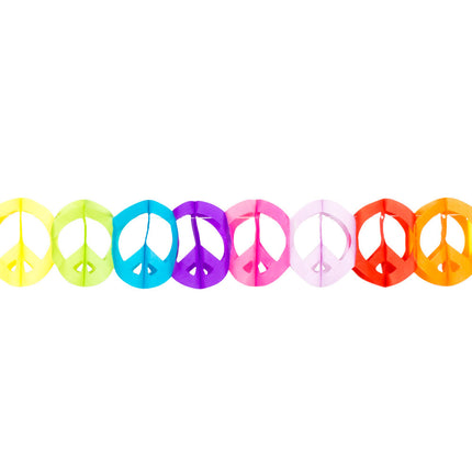 Feestbazaar Slinger Peace gekleurd