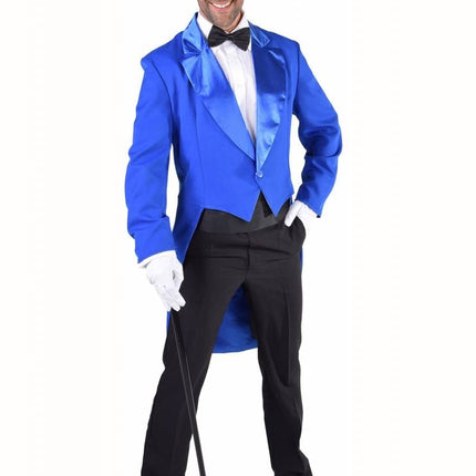 Feestbazaar Slipjas blauw heren Cabaret half gevoerd
