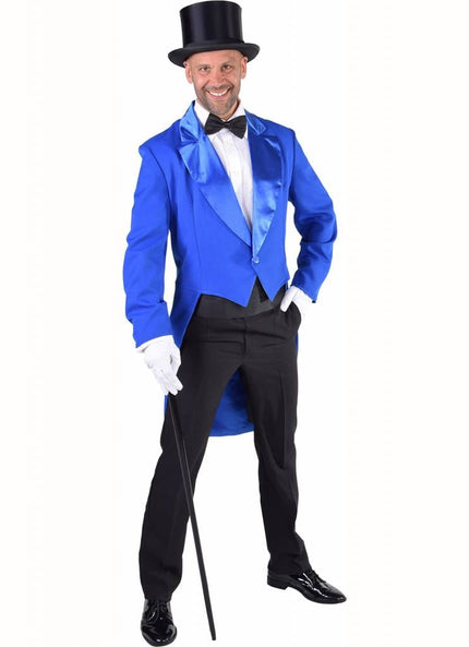 Feestbazaar Slipjas blauw heren Cabaret half gevoerd