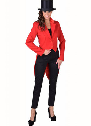 Feestbazaar Slipjas cabaret rood half gevoerd