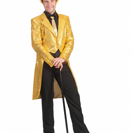 Feestbazaar Slipjas goud pailletten heren