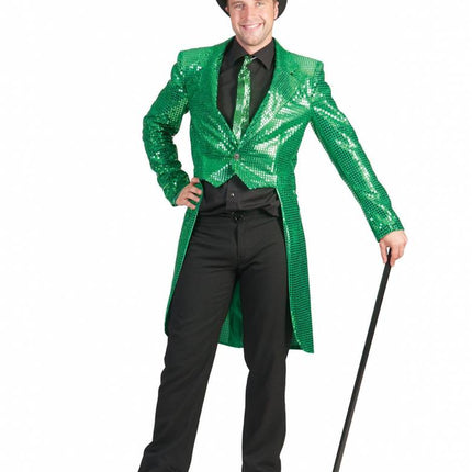 Feestbazaar Slipjas groen pailletten