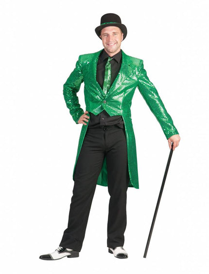 Feestbazaar Slipjas groen pailletten