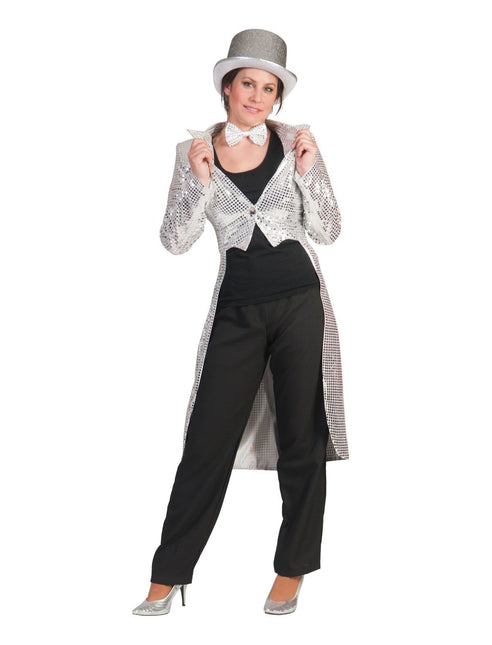 Feestbazaar Slipjas Pailletten Zilver Dames