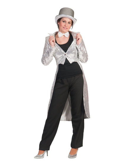Feestbazaar Slipjas Pailletten Zilver Dames