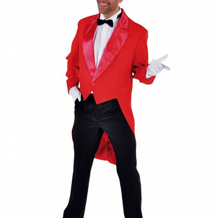 Feestbazaar Slipjas rood heren Cabaret half gevoerd