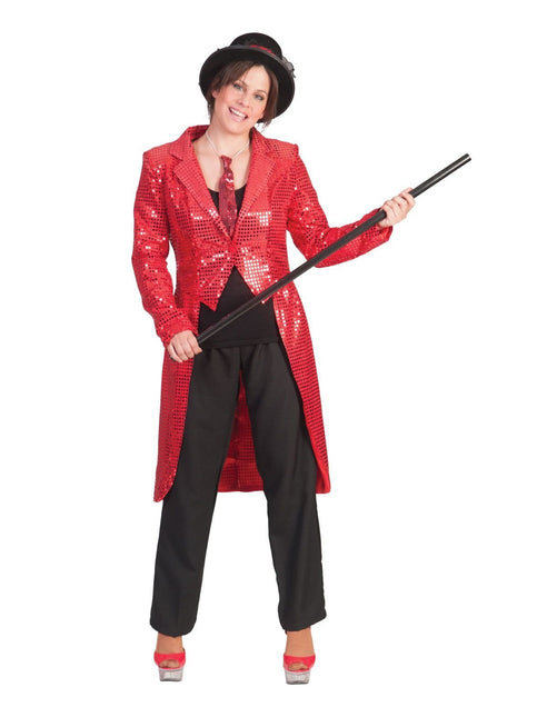 Feestbazaar Slipjas Rood Pailletten Dames