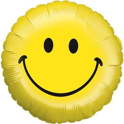 Feestbazaar Smiley Folieballon Geel (45cm)