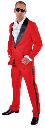 Feestbazaar Smoking Elite pak rood
