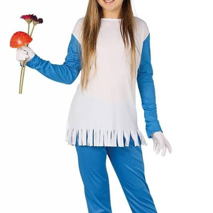 Feestbazaar Smurfin kostuum kind blauw