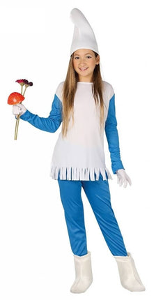 Feestbazaar Smurfin kostuum kind blauw