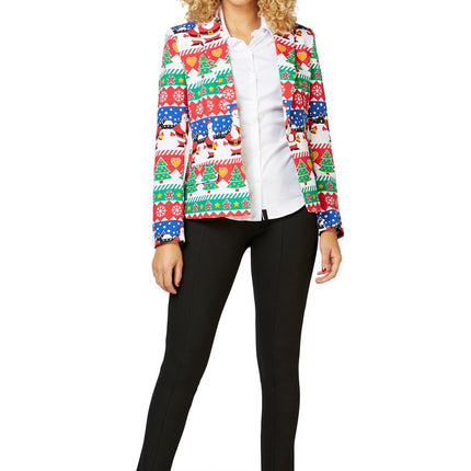 Feestbazaar Snazzy Santa blazer dames luxe