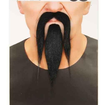 Feestbazaar Snor + baard zwart Heng