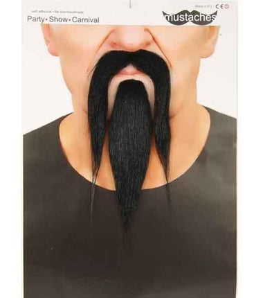 Feestbazaar Snor + baard zwart Heng