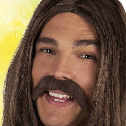 Feestbazaar Snor Bruin Hippie
