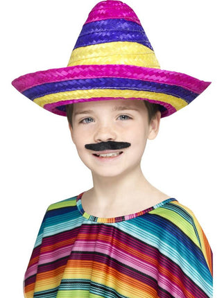 Feestbazaar Sombrero hoed kind multikleur
