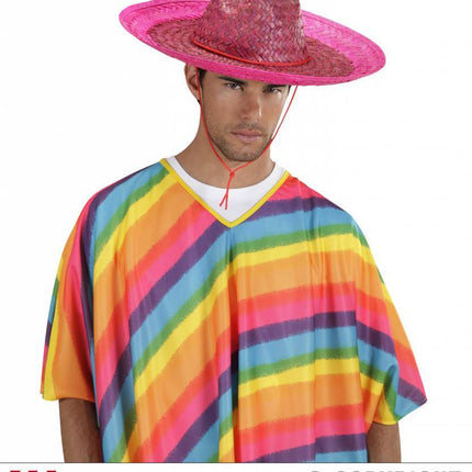 Feestbazaar Sombrero roze 48cm