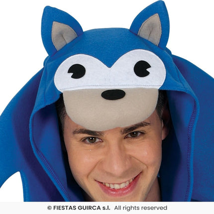 Feestbazaar Sonic Onesie Volwassenen