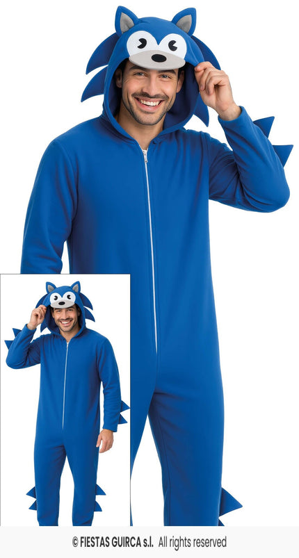 Feestbazaar Sonic Onesie Volwassenen