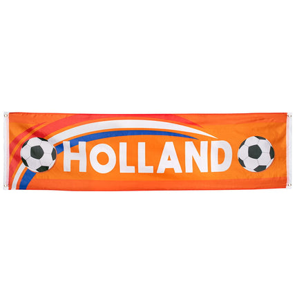 Feestbazaar Spandoek Banner Oranje Holland Voetbal (180x50cm)